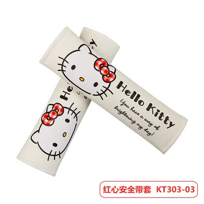 Hello kitty автомобильный ремень безопасности Наплечная оболочка пара автомобильных ремней безопасности Наплечные чехлы