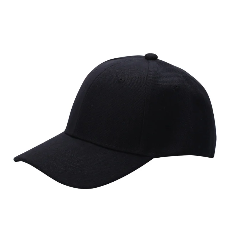 Унисекс для мужчин и женщин Регулируемый чистый цвет пустые изогнутые простые бейсболки изогнутый козырек шляпа регулируемая бейсболка - Цвет: Black