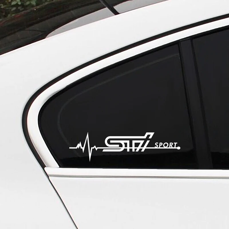 Автомобильный Стайлинг 2 шт STI Спортивное украшение эмблема значок боковое окно