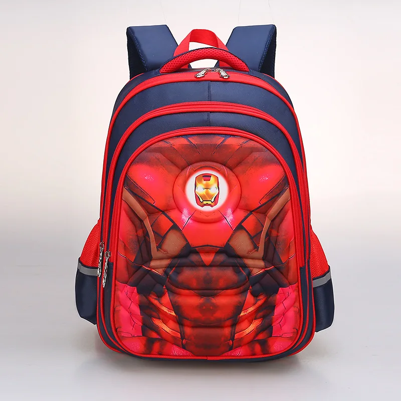 

Kindergarten School Bag McQueen CHILDREN'S Rucksack Young STUDENT'S Iron Man School Bag 3D Shoulder Egg Shell