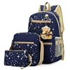 3pcs/set Women Backpack School Bags Star Printing Cute Backpacks With Bear For Teenagers Girls Travel Bag Rucksacks Mochila ► Photo 1/4