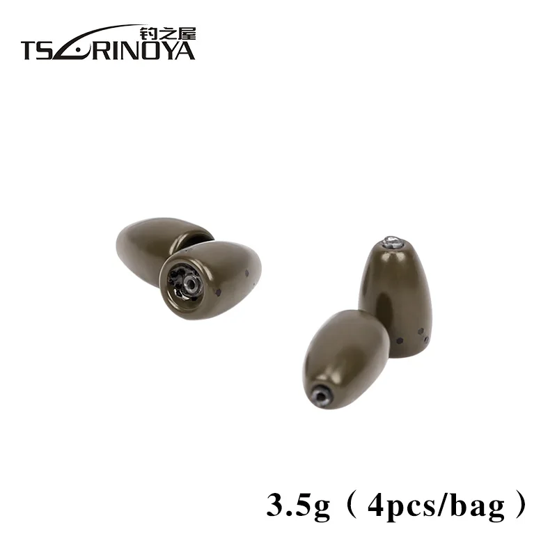 TSURINOYA Tungsten Bullet Fishing Sinker 3.5g 5.3g 7g Bullet-Shape