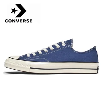 

Original Converse Chuck 1970s men and women Low Skateboarding sneakers comfortable daily leisure light blue flat canvas Shoes