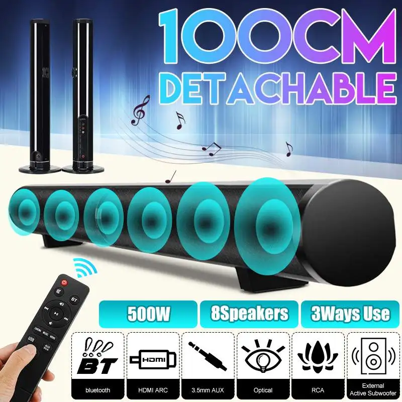 50W Home Theater Sound System Bluetooth Speaker Wireless Speakers For TV Soundbar Box Subwoofer Music Center xiaomi projector |