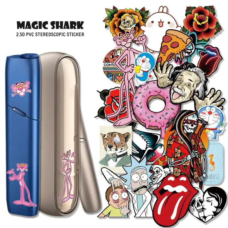 

Magic Shark 3M Mette Doraemon Joker Zombie Pokemon Skull Sticker Film for Caliburn IQOS Smok Relx Vape Kit iPhone iPad Bottle
