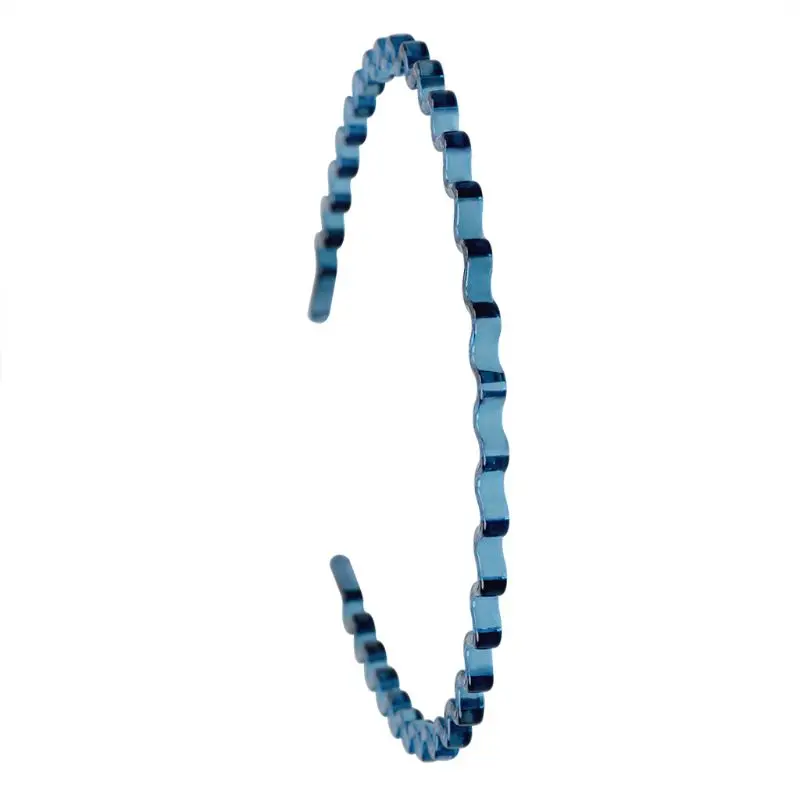 6 Colors Plastic Spring Wave Hair Comb Headband Acrylic Hard Hoop Hairband Women Men Fashion Jewelry Hair Accessory