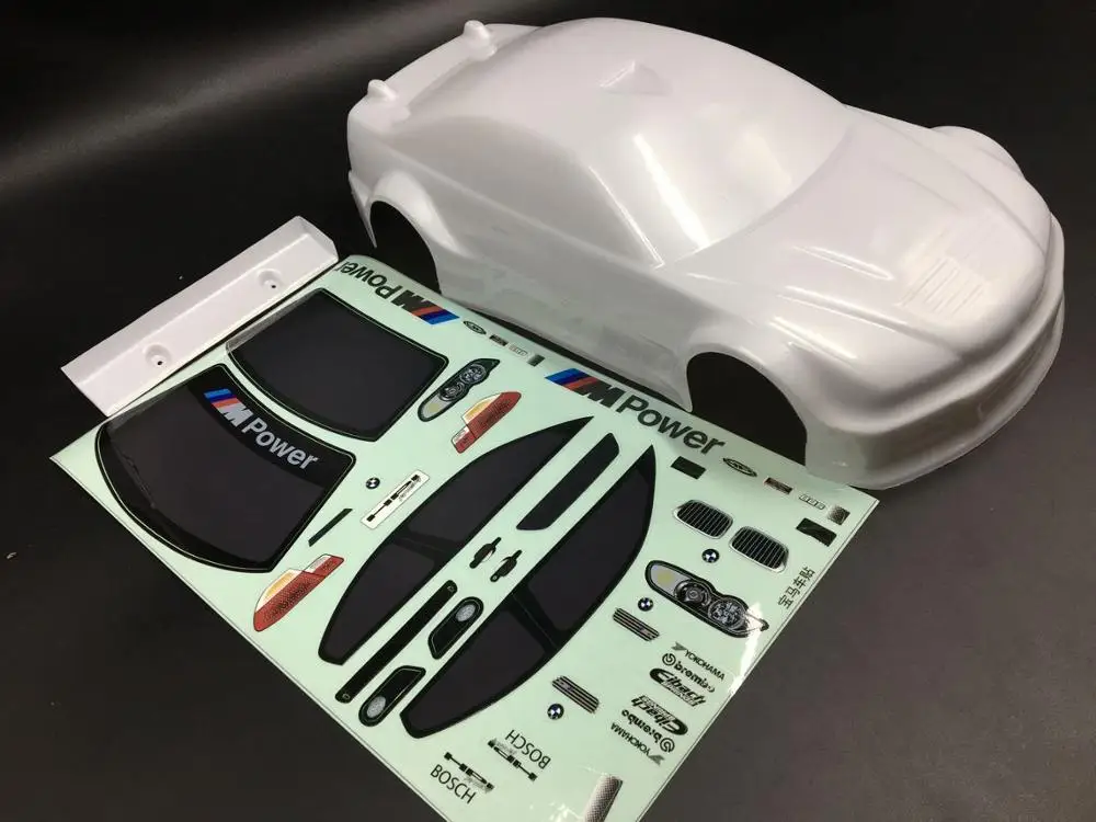 1/10 RC Drift BMWW E30 M3 Z4 X6 Z5 MINI cooper X5 K1 OnRoad гоночный автомобиль корпус/Наклейка/крыло/Led ведро подходит tamiya kyosho - Цвет: AA02