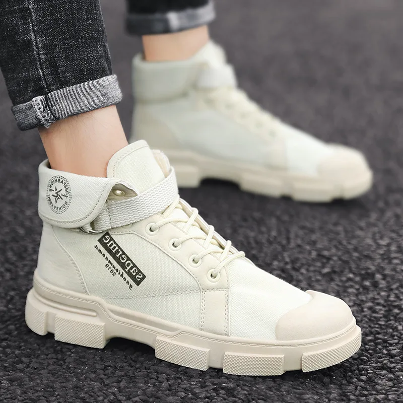 

Combination-Martin Boots Men's Hight-top Trend Retro Casual 2019 Autumn & Winter New Style England Korean-style Workwear Men's
