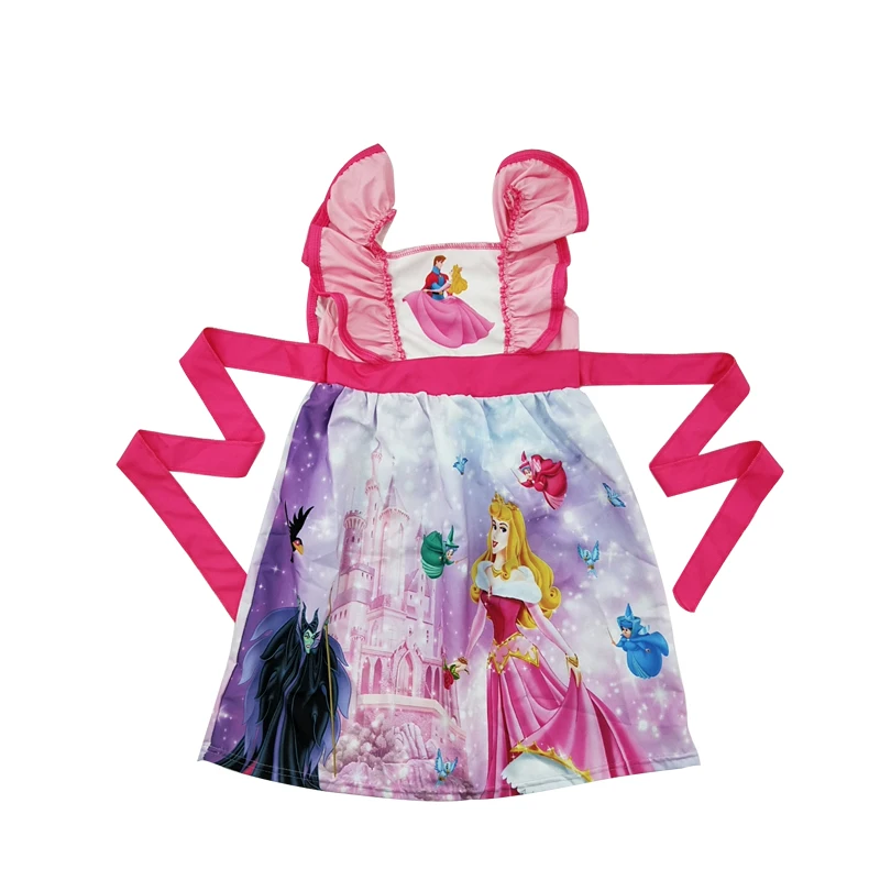 Бутик; горячая распродажа; милое детское платье принцессы с красным поясом и рукавами-крылышками