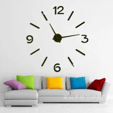 European Style 3D Roman Numerals Living Room Wall Clock Art Customizable Wall Clock Logo Printed Manufacturers Direct Selling