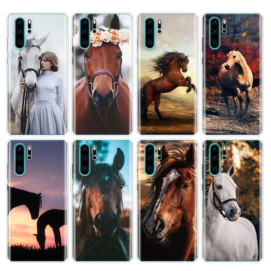 Чехол для телефона с рисунком лошади Huawei P30 Lite P40 P20 P10 P50 Mate 10 20 30 40 Pro мягкая задняя