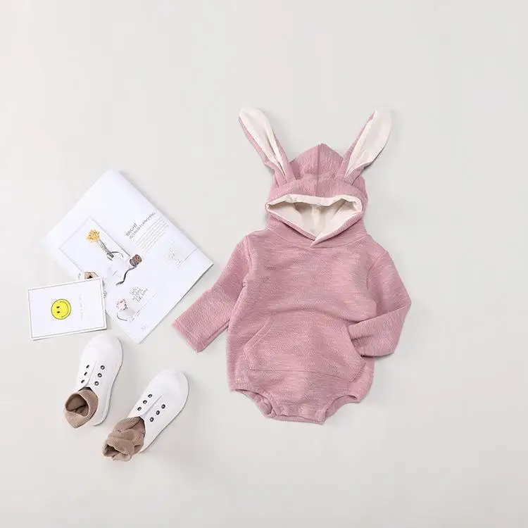 Todder Kid New Born Baby Clothes Girl Boy Cartoon Rabbit Sweatshirt Tops Spring Autumn Clothes Pullover Bodysuit Baby Costumes - Color: romper2