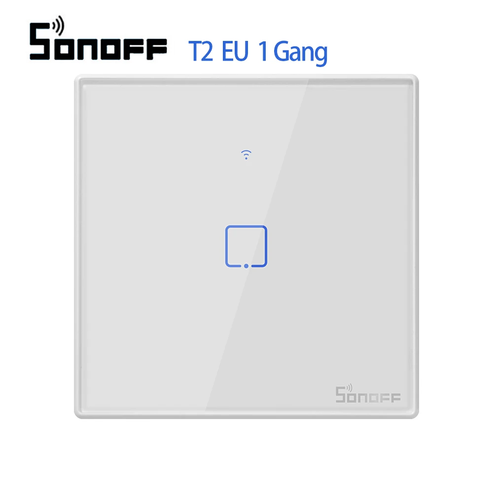 SONOFF T2 ЕС TX серия умный дом WiFi переключатель 433 RF переключатель Автоматизация совместима с Google Home Alexa Amazon поддержка eWelink - Комплект: EU 1 gang