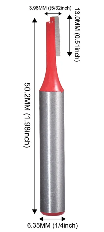 Size 2 Новинка, 1 шт., 1/4 дюйма/6,35 мм хвостовик, заподлицо, фреза, хвостовик, подшипник, деревообрабатывающий фреза для деревянных рабочих, нож для обрезки - Длина режущей кромки: Size 2