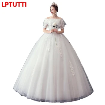 

LPTUTTI Sequins Lace New Plus Size Princess Bridal Marriage Gown Bride Simple Party Events Long Luxury Wedding Dresses