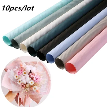 

10pcs/lot Embossing Flower Wrapping Paper Gift Bouquet Wrapping Paper Material Bouquet Florist Supplies Gift Wrapping