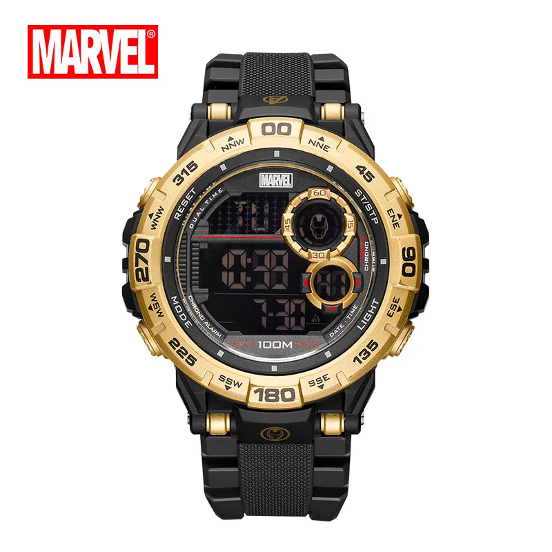 Marvel Iron Man For Men Watch Multi Function Digital Sports WristWatch Avengers 100M Waterproof Luminous Boy Male Clock Religion