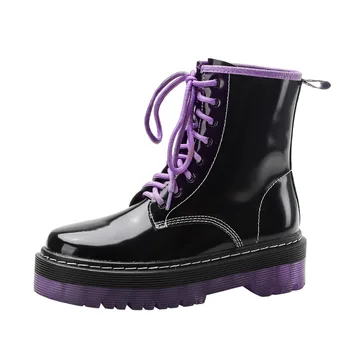 

2020 Fashion Boots Women Autumn Early Winter Shoes Thick Sole Ladies Ankle Boots Woman Party Shoes Height Increasing 5cm A2939