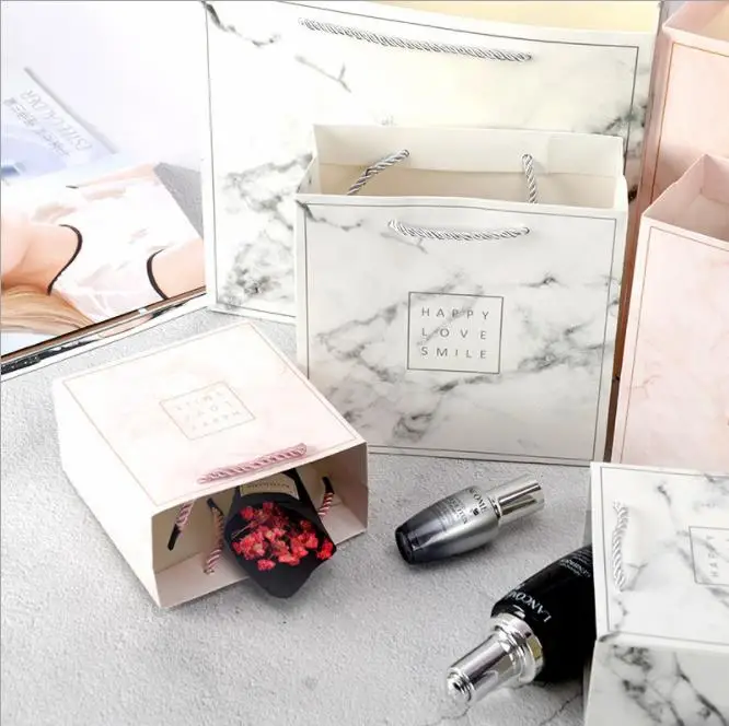 

Small Box Marble Color Vintage Wedding Candy Box Gift Bag Kraft Paper Gift Box Chocolate Boxes Cookies Bag Women's Bag Gift Bags