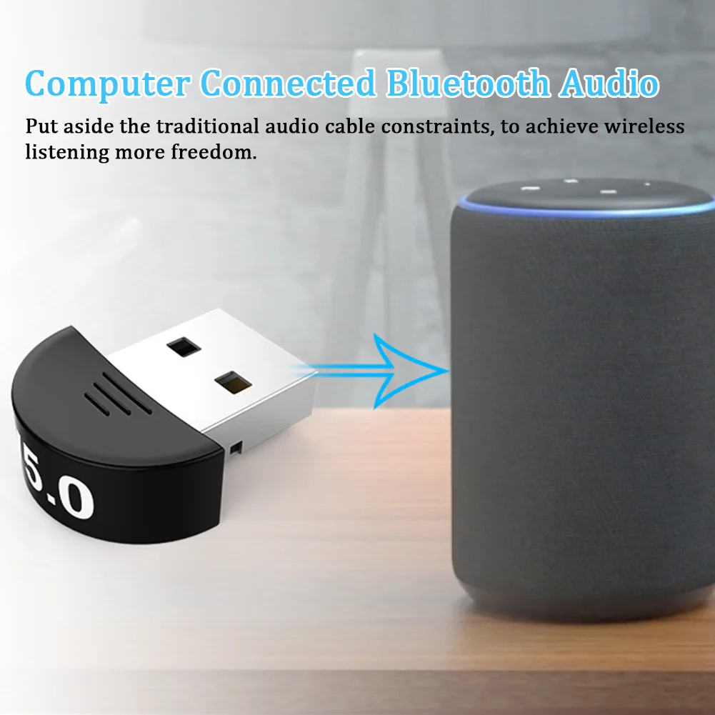 V5.0 приемник передатчик высокоскоростной беспроводной ключ Музыка USB Bluetooth адаптер динамик стерео ПК Компьютерная мышь ноутбук мини