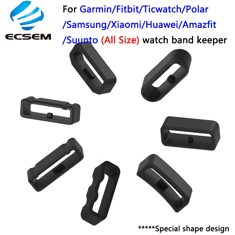 Резиновый ремешок для наручных часов для Garmin vivoactive vivosmart vivofit fenix Band Loop защитный держатель фиксатор кольцо для Fitbit xiaomi