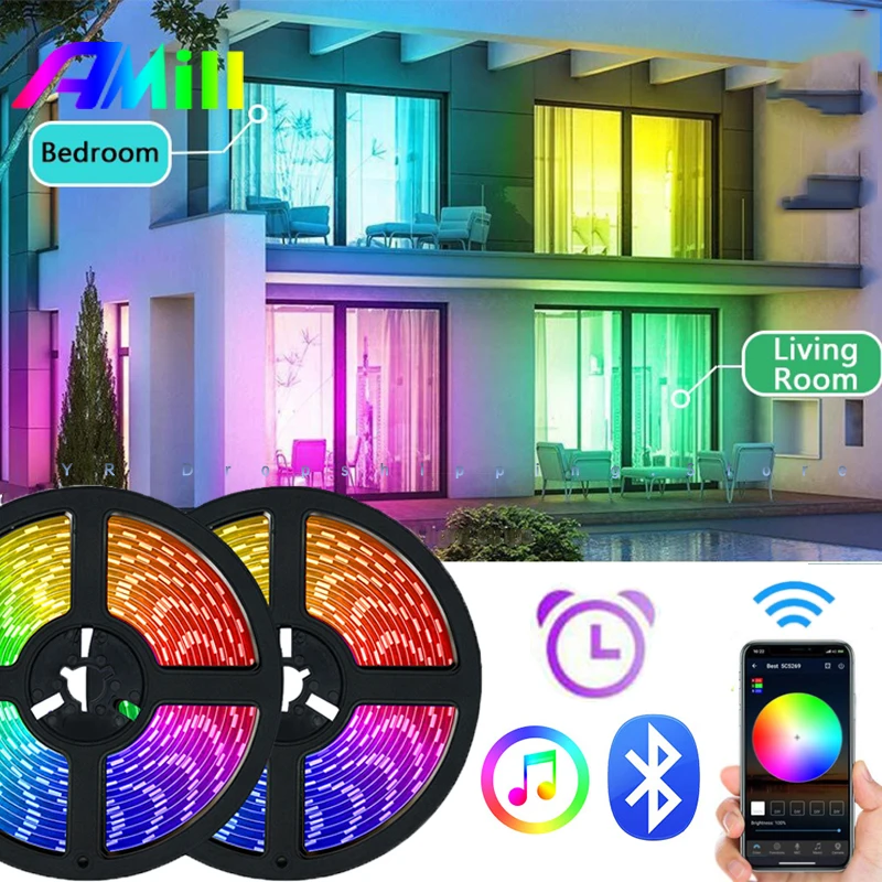 

Bluetooth USB DC5V 5050/2835 SMD Led Strip Lights for Room Bedroom Kitchen Flexible RGB Strip TV Backlight New year Decoration