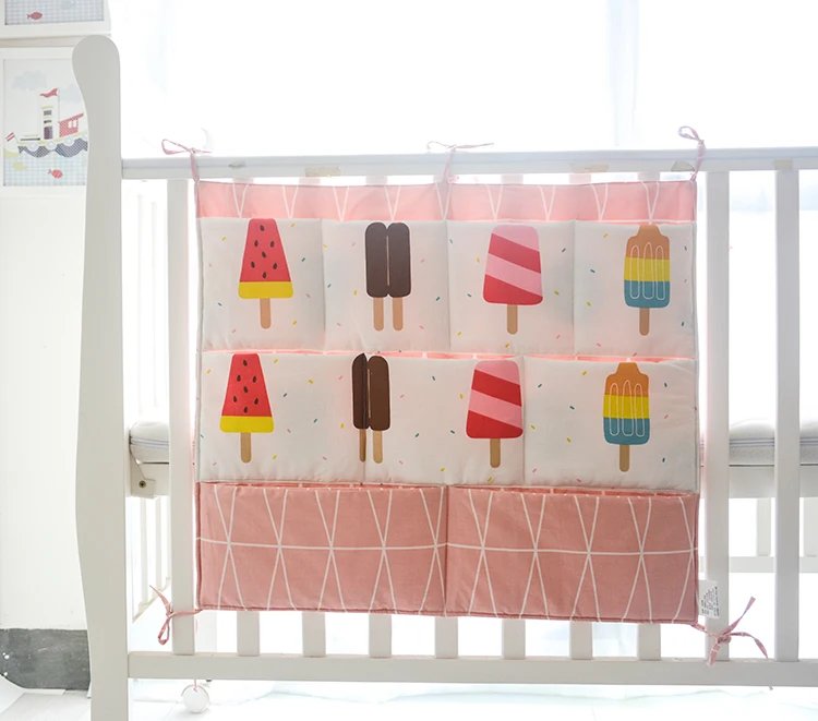 Хлопковая подвесная сумка для детской кровати органайзер подгузников