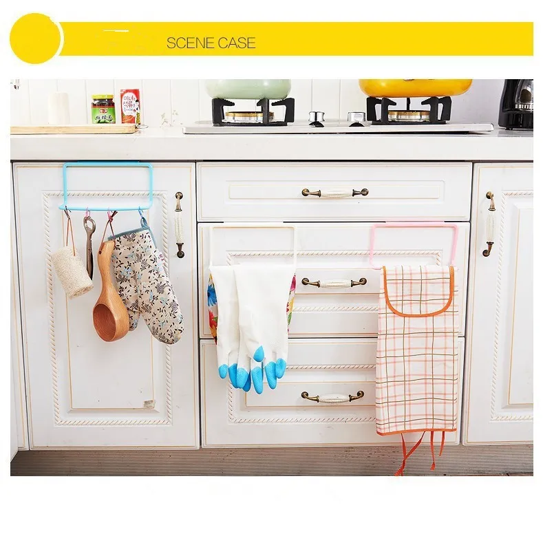 New Kitchen Organizer Towel Rack Hanging Holder Bathroom Cabinet Cupboard Hanger Shelf For Kitchen Supplies Accessories