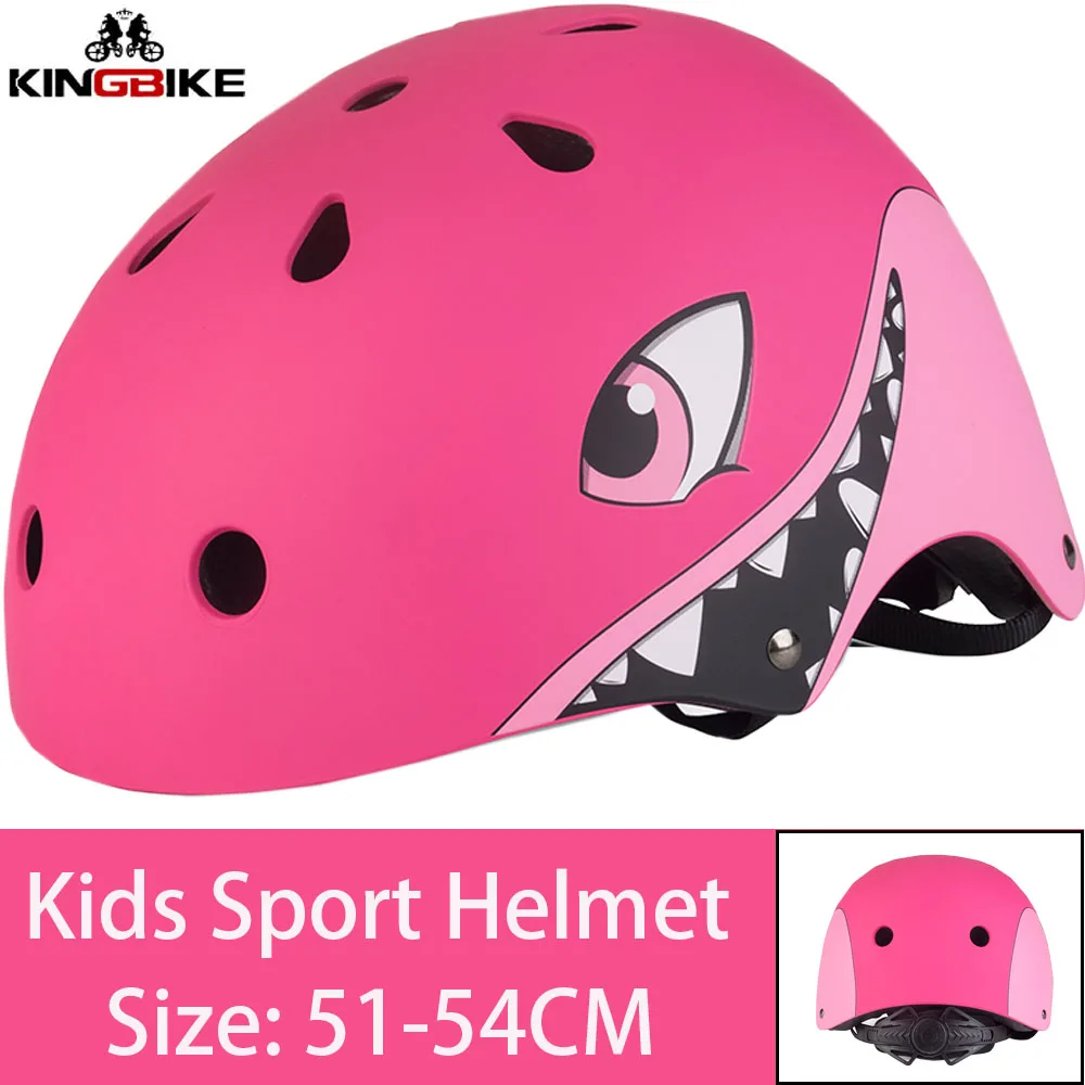 J-699-Pink KINGBIKE Детский велосипедный шлем, велосипедный шлем с полным лицом, Детский защитный шлем для верховой езды, скейтборда, шлем для катания на роликах, спортивный защитный шлем - Цвет: J-699-Pink
