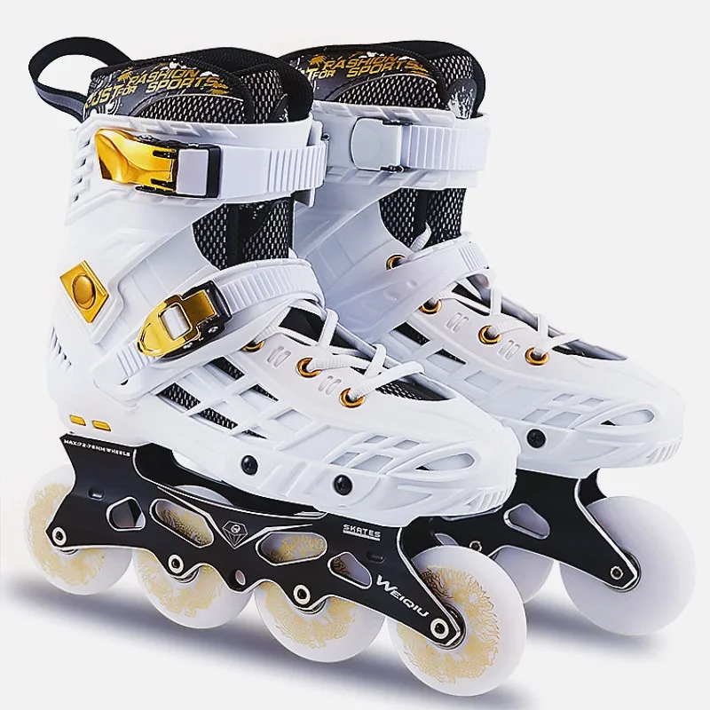 Adult Roller Skates 3 wheels speed 4 wheel slalom inline shoes for adults roller skating School Boys Girl 80mm 100mm rolling sneaker
