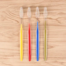 50 шт. одноразовая зубная щетка дорожная ИНН Мотель отель поставки двойной цвет мягкая щетина отель поставки упакованы двойной цвет щетка