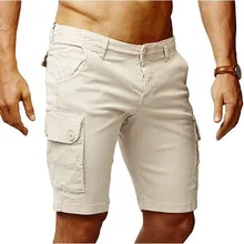 

Men Casual Beach Pants Overalls Sports With Pocket Buckle Zipper Work Shorts Pants Overalls Sports Shorts With Pocket Buckle