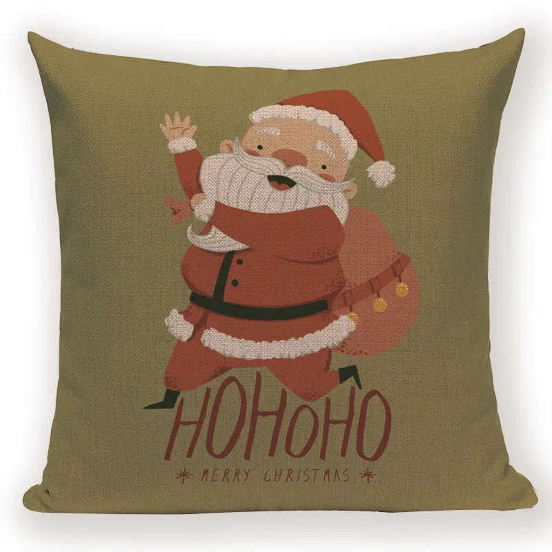 Год Счастливого Рождества милый олень Decorazioni наволочка Natalizie Natale Decorazioni Рождественская елка Kerst Santa Noel - Цвет: L1814-2