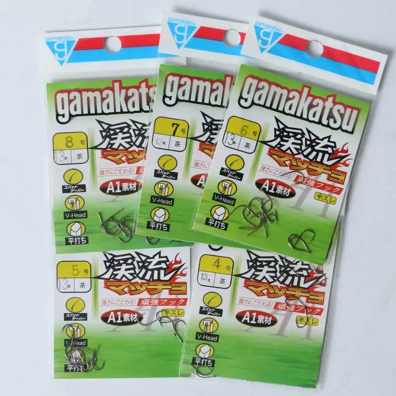 3 упаковки/Лот, рыболовные крючки Gamakatsu C1KR0, 4-9#, Высокоуглеродистая сталь, колючая ловля карпа, один крючок, острый, антикоррозийный, Anzol Pesca