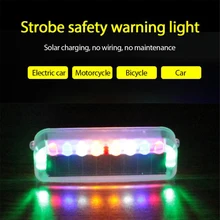 Lampe LED solaire en forme de Flash pour voiture, éclairage décoratif pour véhicule, moto, vélo, véhicule électrique 