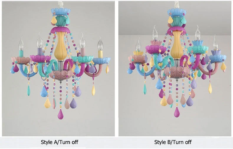 Modern Colorful Crystal Chandelier Lights Lustre Crystal Chandelier Romantic Crystal Chandelier Modern Bedroom Indoor Light flower chandelier