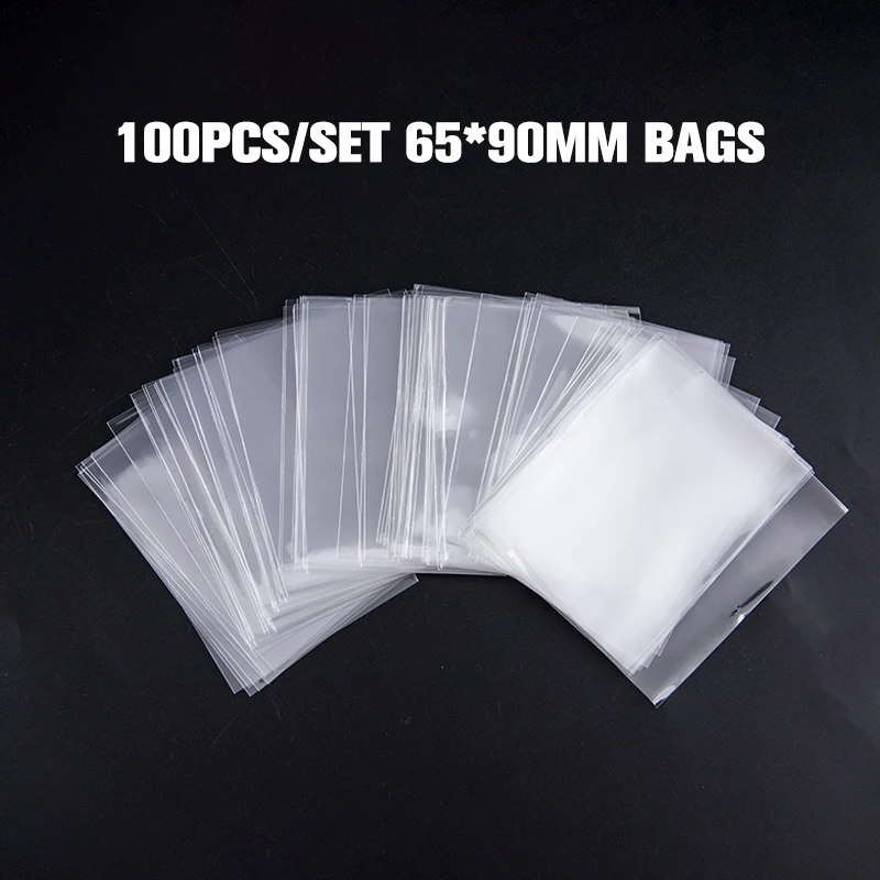 100Pcs 65*90 Transparent Collection Card Film Card Game Protector Kill Sleeves Card And ID Protector Bag