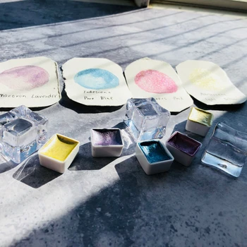 

Csy Art Handmade Watercolor Pigment Diy Paint Pearlescent Macaron Combination Aquarela Watercolour Acuarela Handmadewatercolors