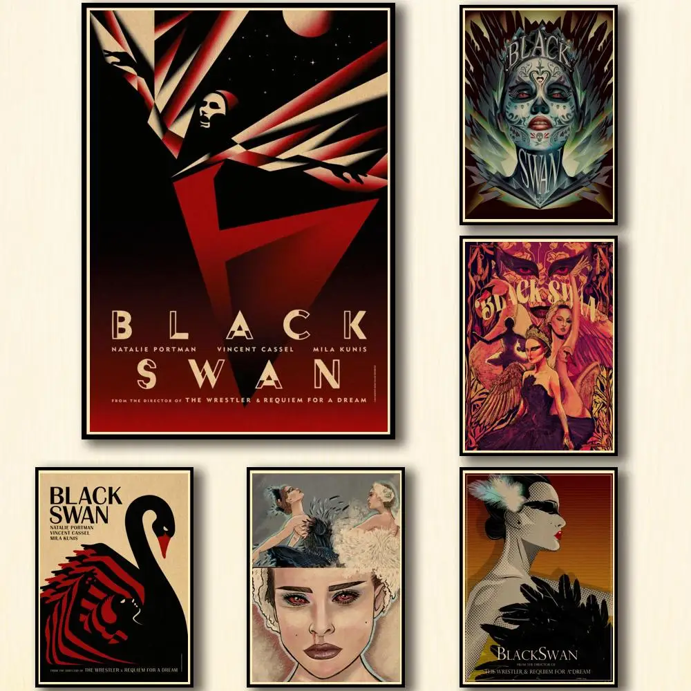 25 Designs Movie Black Swan Kraftpaper Poster Artwork Fancy Wall Sticker for Coffee House Bar | Дом и сад