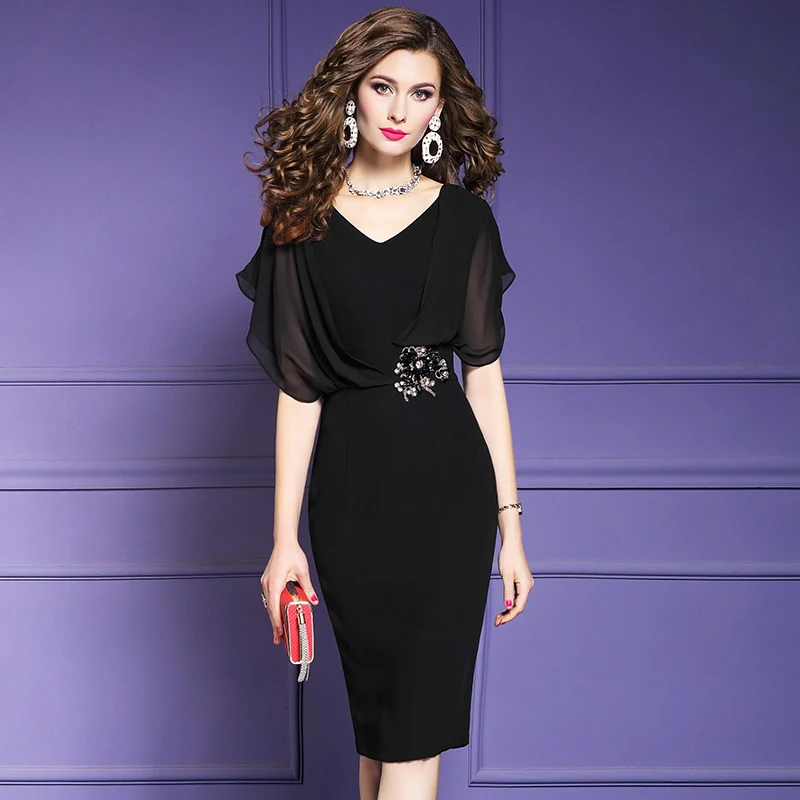 Tanie Letnia sukienka 2020 Vintage elegancka Bodycon Party Dress kobiety ubrania