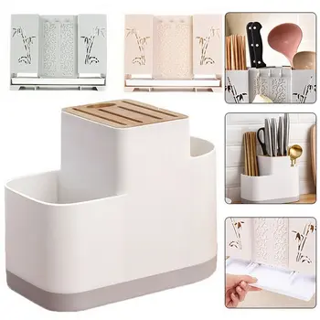 

Cutlery Storage Holder Plastic Drainer Drain Containers Drying Rack Tableware Table Knife Spoon Fork Container Kitchen Tool