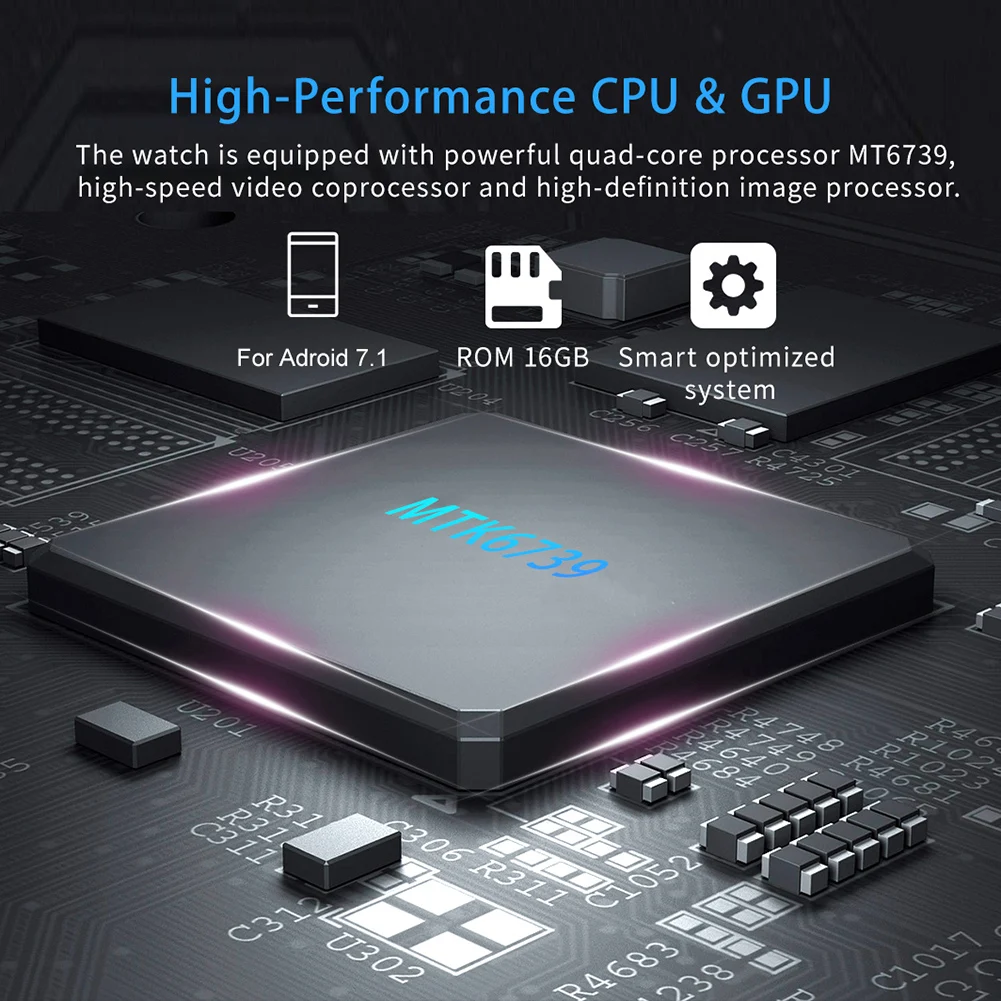 dm368plus 1GB+16GB Heart Rate Monitor 4G Call WiFi GPS Pedometer Smart Watch