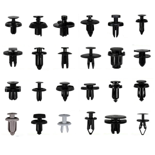 730pcs voiture de taille populaire jeu de clips Les clips de retenue de  bouclier voiture Rivets en plastique fixations Kit de retenue de la plupart  des rivets auto pousser l'axe défini 