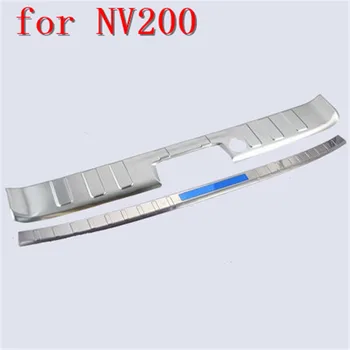 

Stainless Steel car Rear Bumper Protector Sill Trunk Rear guard Tread Plate Pedals Car Styling for Nissan NV200