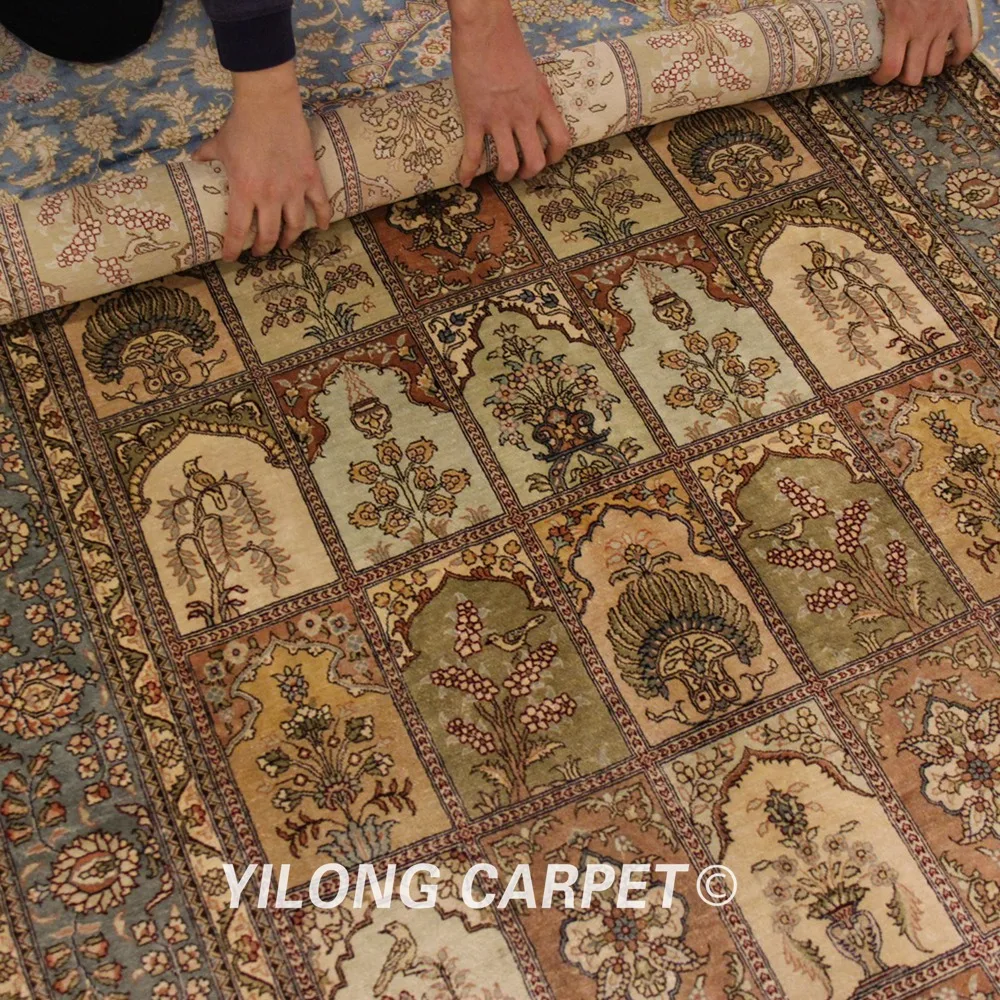Yilong 4'x6' турецкий Шелковый ковер vantage четыре сезона восточные персидские ковры (YJH261A-4x6)