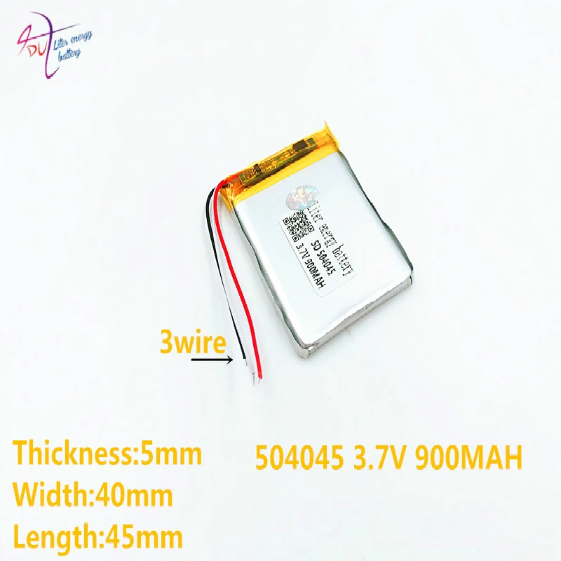 3 линии 504045 484045 литр энергии 3,7 V литий-полимерный аккумулятор MP4 MP5 900 MAH игры вождения машины рекордер