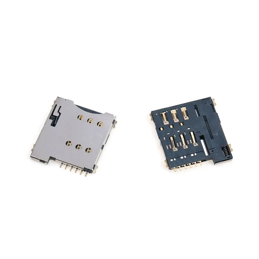 Cltgxdd 100 шт. высокое качество 6pin push micro sim карты Разъем Держатель Замена слота разъем Sim слот, Массовая