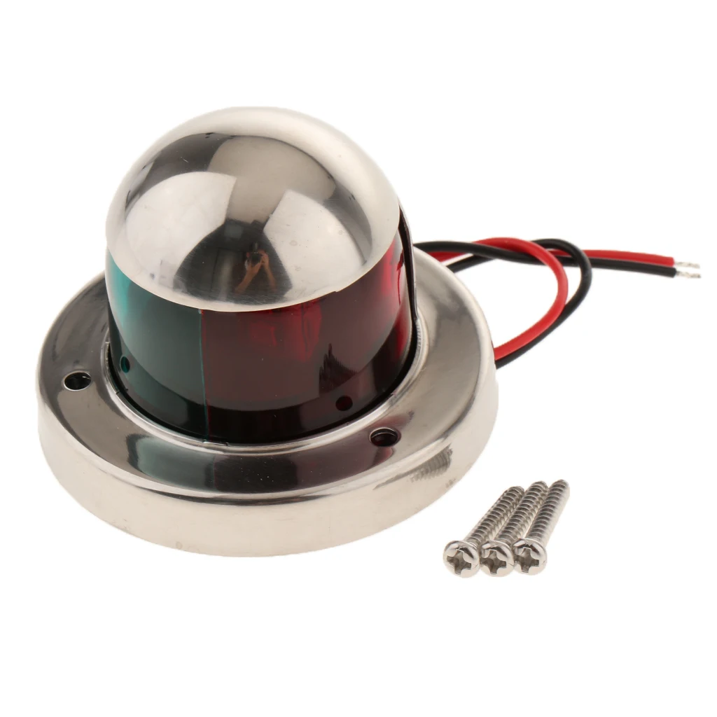 Red & Green LED Navigation Signal Light Lamp 12V For Marine Boat Yacht