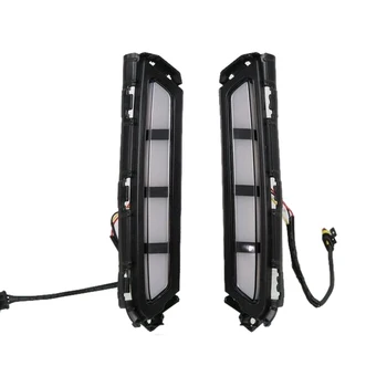 

beler NEW 2Pcs White & Yellow Front DRL Fog Light Turn Signal Lamp Fit for Hyundai Elantra 2019