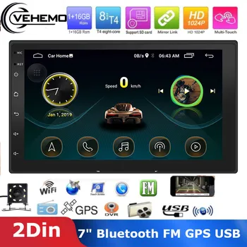 

Vehemo Car Multimedia player Android 8.1 7" Bluetooth FM GPS USB WIFI 1080P Suppport Rear Camera Auto Car Stereo MP5 Player